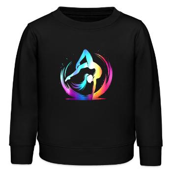 Turnerin Gymnastik Turnverein Turnen Turnsport - Kinder Organic Sweatshirt Mini Changer von Stanley/Stella - Schwarz - Vorne - AI Model Kid Male (0cm)
