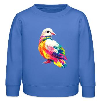Taube Weiß Stadttaube Ringeltaube Weiße Tauben - Kinder Organic Sweatshirt Mini Changer von Stanley/Stella - carolina Blue - Vorne - AI Model Kid Female (0cm)