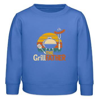 Grillspaß mit Stil - The GrillFather BBQ Kitchen - Kinder Organic Sweatshirt Mini Changer von Stanley/Stella - carolina Blue - Vorne - AI Model Kid Female (0cm)