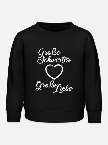 Große Schwester Große Liebe - Kinder Organic Sweatshirt Mini Changer von Stanley/Stella - Schwarz