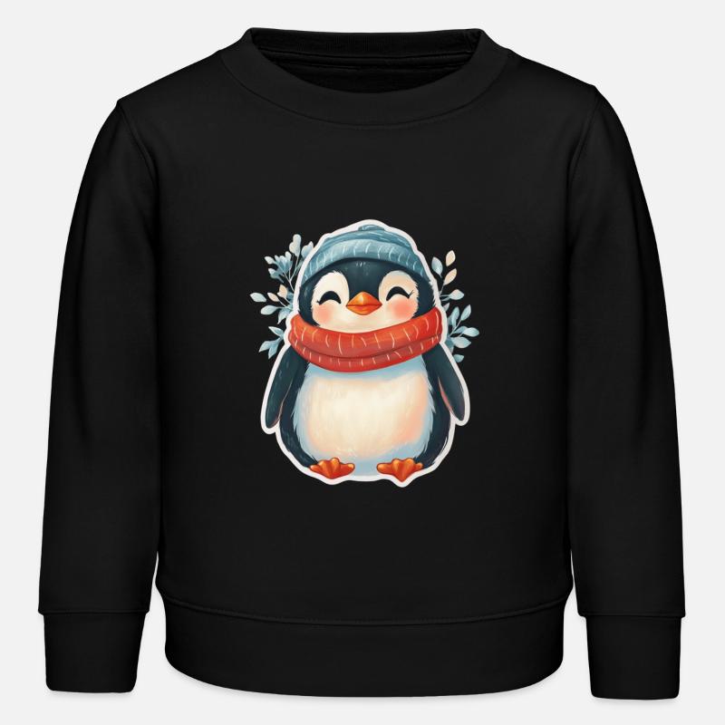 Pinguin - Kinder Organic Sweatshirt Mini Changer von Stanley/Stella - Schwarz