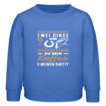 Pferdemädchen Reiten Ponyfans Reiter Shetty Kaffee - Kinder Organic Sweatshirt Mini Changer von Stanley/Stella - carolina Blue - Vorne - AI Model Kid Female (0cm)