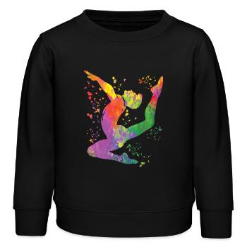 Turner Boden Kunstturnen - Kinder Organic Sweatshirt Mini Changer von Stanley/Stella - Schwarz - Vorne - AI Model Kid Male (0cm)