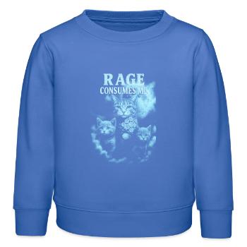 Rage Verzehrt Mich Katzenkunst - Kinder Organic Sweatshirt Mini Changer von Stanley/Stella - carolina Blue - Vorne - AI Model Kid Female (0cm)