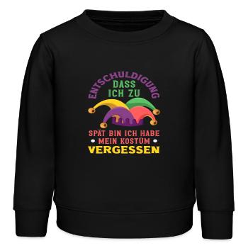 Déguisement Oublié Drôle Carnaval Helau Carnaval - Sweat enfant bio Stanley/Stella - noir - Devant - AI Model Kid Male (0cm)