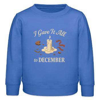 Vacances Gueule de bois Après Noël Humeur Nouvel An - Sweat enfant bio Stanley/Stella - carolina blue - Devant - AI Model Kid Female (0cm)