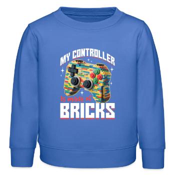 Building Blocks Gamer Gaming Brick Builder - Kinder Organic Sweatshirt Mini Changer von Stanley/Stella - carolina Blue - Vorne - AI Model Kid Female (0cm)