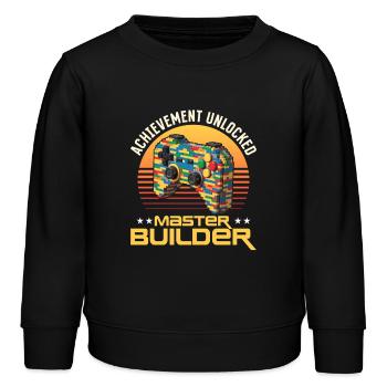 Building Blocks Gamer Gaming Brick Builder - Kinder Organic Sweatshirt Mini Changer von Stanley/Stella - Schwarz - Vorne - AI Model Kid Male (0cm)