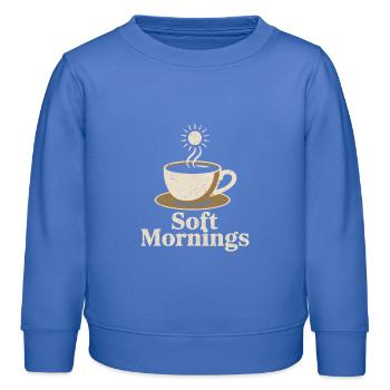 Café du matin vintage - Sweat enfant bio Stanley/Stella - carolina blue - Devant - AI Model Kid Female (0cm)