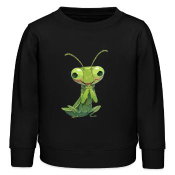 Gottesanbeterinnen Gottesanbeterin - Kinder Organic Sweatshirt Mini Changer von Stanley/Stella - Schwarz - Vorne - AI Model Kid Male (0cm)