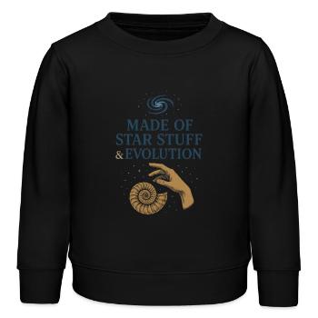 Charles Darwin Geschenk Natürliche - Kinder Organic Sweatshirt Mini Changer von Stanley/Stella - Schwarz - Vorne - AI Model Kid Male (0cm)