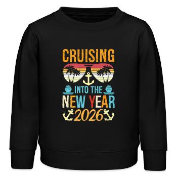 S’aventurer dans la soirée du Nouvel An 2026 : Cadeaux de fête - Sweat enfant bio Stanley/Stella - noir - Devant - AI Model Kid Male (0cm)