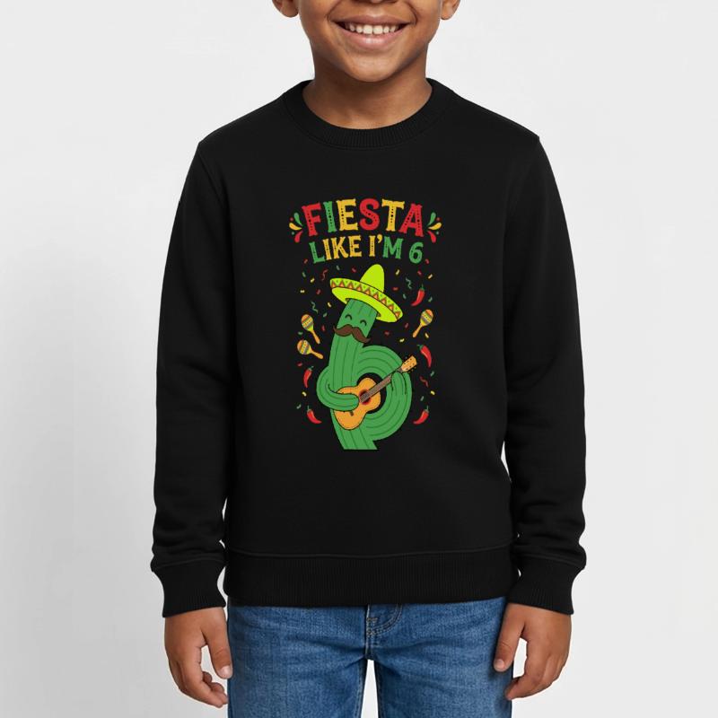 Fiesta comme si j’avais 6 cactus Sweat enfant bio Stanley/Stella