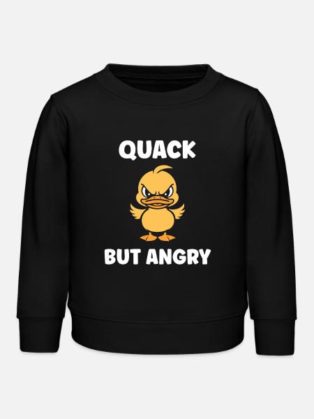 Wütendes Entlein: Quack, aber wütend - Kinder Organic Sweatshirt Mini Changer von Stanley/Stella - Schwarz