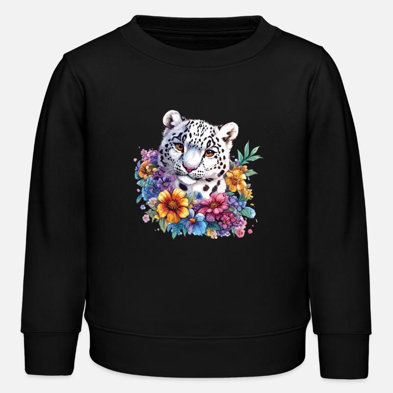 Magie des Fleurs de Léopard - Sweat enfant bio Stanley/Stella - noir