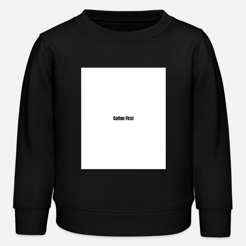 Le café d’abord - Sweat enfant bio Stanley/Stella - noir
