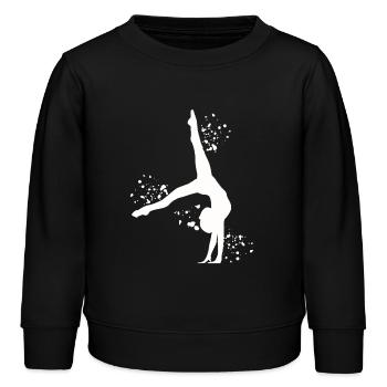 Gymnastin Mit Keulen Rhythmische Sportgymnastik - Kinder Organic Sweatshirt Mini Changer von Stanley/Stella - Schwarz - Vorne - AI Model Kid Male (0cm)