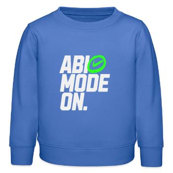 ABI MODE ON - Kinder Organic Sweatshirt Mini Changer von Stanley/Stella - carolina Blue - Vorne - AI Model Kid Female (0cm)