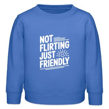 Pas de flirt, juste amical - Sweat enfant bio Stanley/Stella - carolina blue - Devant - AI Model Kid Female (0cm)