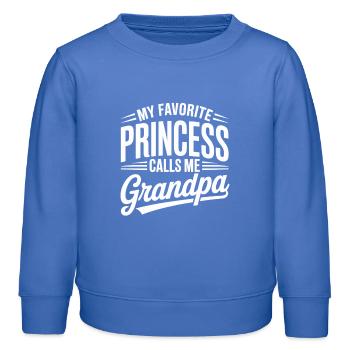 Meine Lieblingsprinzessin nennt mich Opa - Kinder Organic Sweatshirt Mini Changer von Stanley/Stella - carolina Blue - Vorne - AI Model Kid Female (0cm)