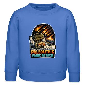 Emo-dinosaurier, Trauriger Dino, Emotionaler - Kinder Organic Sweatshirt Mini Changer von Stanley/Stella - carolina Blue - Vorne - AI Model Kid Female (0cm)