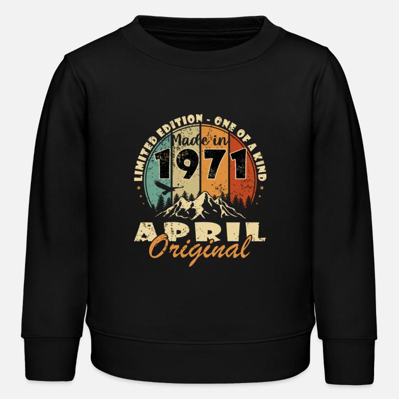 1971 Alpen Edition Original - Kinder Organic Sweatshirt Mini Changer von Stanley/Stella - Schwarz