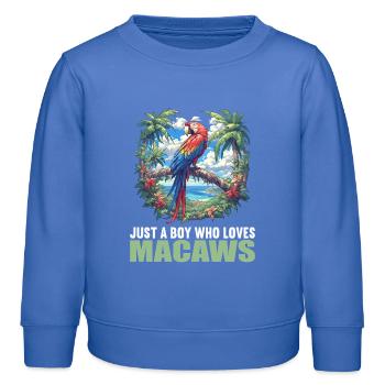 L’ère de l’ara - Sweat enfant bio Stanley/Stella - carolina blue - Devant - AI Model Kid Female (0cm)
