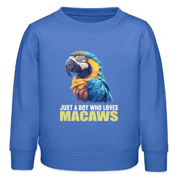 L’ère de l’ara - Sweat enfant bio Stanley/Stella - carolina blue - Devant - AI Model Kid Female (0cm)