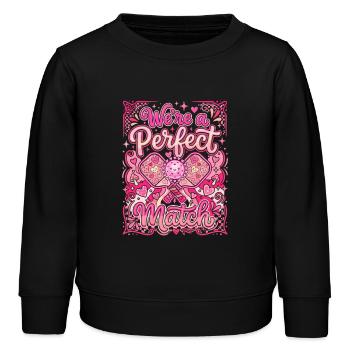 Perfektes Match Herzglanz - Kinder Organic Sweatshirt Mini Changer von Stanley/Stella - Schwarz - Vorne - AI Model Kid Male (0cm)