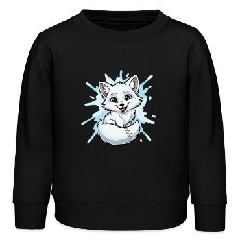 Wasser-Splash Fuchscharakter - Kinder Organic Sweatshirt Mini Changer von Stanley/Stella - Schwarz - Vorne - AI Model Kid Male (0cm)