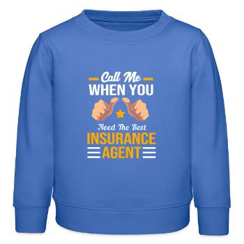 Agent d’assurance - Sweat enfant bio Stanley/Stella - carolina blue - Devant - AI Model Kid Female (0cm)
