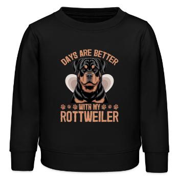 Rottweiler Rottweiler Rottie Race de chien - Sweat enfant bio Stanley/Stella - noir - Devant - AI Model Kid Male (0cm)