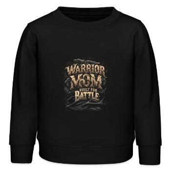 Maman guerrière - Sweat enfant bio Stanley/Stella - noir - Devant - AI Model Kid Male (0cm)