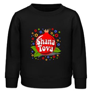 Shana Tova! Cadeau juif du Nouvel An - Sweat enfant bio Stanley/Stella - noir - Devant - AI Model Kid Male (0cm)
