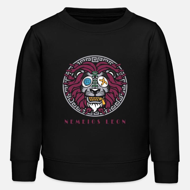 Nemeios Leon - Löwe mit römischem Look - Kinder Organic Sweatshirt Mini Changer von Stanley/Stella - Schwarz