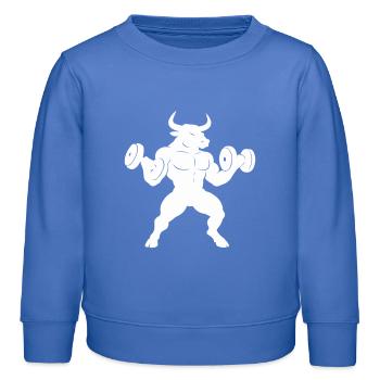 Muscles du Taureau - Sweat enfant bio Stanley/Stella - carolina blue - Devant - AI Model Kid Female (0cm)