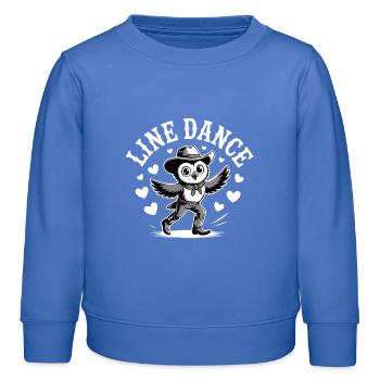 Line Dance Owl Funny Owl Dances Line Dance - Kids Organic Sweatshirt by Stanley/Stella - carolina blue - Front - AI Model Kid Female (0cm)