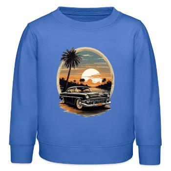 Classic Cars 1950 - Kinder Organic Sweatshirt Mini Changer von Stanley/Stella - carolina Blue - Vorne - AI Model Kid Female (0cm)