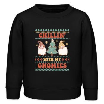 Hässlicher Weihnachtspullover - Kinder Organic Sweatshirt Mini Changer von Stanley/Stella - Schwarz - Vorne - AI Model Kid Male (0cm)