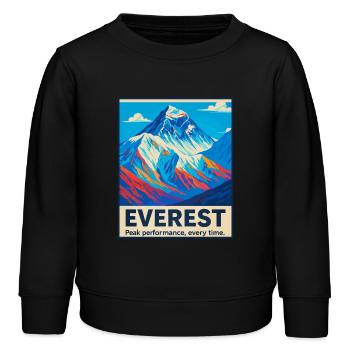 Everest – Peak Performance - Kinder Organic Sweatshirt Mini Changer von Stanley/Stella - Schwarz - Vorne - AI Model Kid Male (0cm)