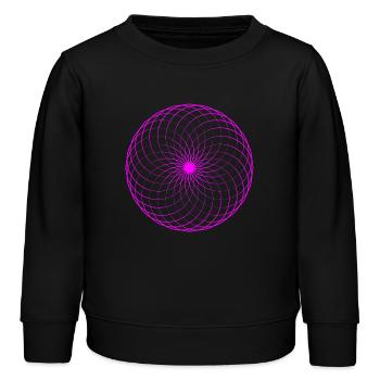 Neon spiral net torus - Kids Organic Sweatshirt by Stanley/Stella - black - Front - AI Model Kid Male (0cm)