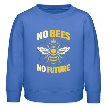 Bienenkönigin - Vintage Imker Geschenk - Kinder Organic Sweatshirt Mini Changer von Stanley/Stella - carolina Blue - Vorne - AI Model Kid Female (0cm)
