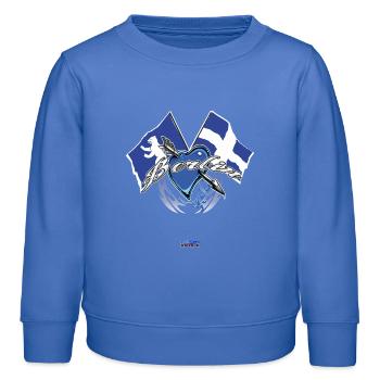 Berlin - Flagge zeigen - Kinder Organic Sweatshirt Mini Changer von Stanley/Stella - carolina Blue - Vorne - AI Model Kid Female (0cm)
