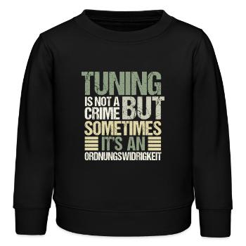 Tuning is not a Crime but Sometimes... - Kinder Organic Sweatshirt Mini Changer von Stanley/Stella - Schwarz - Vorne - AI Model Kid Male (0cm)