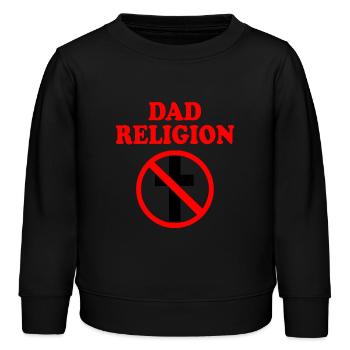 Dad religion - Sweat enfant bio Stanley/Stella - noir - Devant - AI Model Kid Male (0cm)