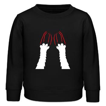 Cats, Claws, Paws, Paws, Claws, Scratches, Stripes - Kids Organic Sweatshirt by Stanley/Stella - black - Front - AI Model Kid Male (0cm)