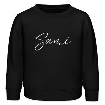 Sami Name mit S Jungenname Geburt Baby Shower Boy - Kinder Organic Sweatshirt Mini Changer von Stanley/Stella - Schwarz - Vorne - AI Model Kid Male (0cm)