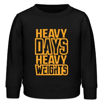 Jours lourds Poids lourds Motivation Amateur de gym Gif - Sweat enfant bio Stanley/Stella - noir - Devant - AI Model Kid Male (0cm)