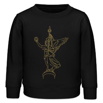 Berlin Victory Column - Kids Organic Sweatshirt by Stanley/Stella - black - Front - AI Model Kid Male (0cm)