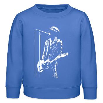 Musik: Retro, Heavy Metal, Hard Rock, Punk, Vinyl, Pop - Kinder Organic Sweatshirt Mini Changer von Stanley/Stella - carolina Blue - Vorne - AI Model Kid Female (0cm)